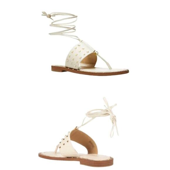 MICHAEL Michael Kors | Biege Jagger Ankle-Tie Studded Leather Sandal | S… - Picture 4 of 16